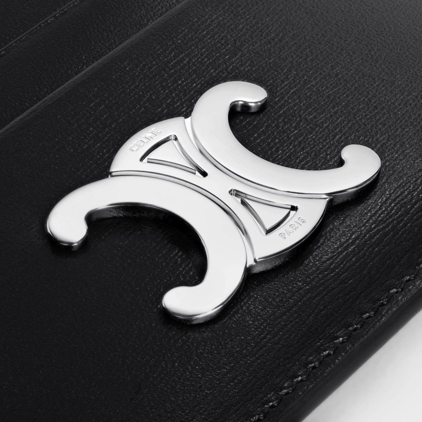 Celine sliver triomphe card holder ready stock