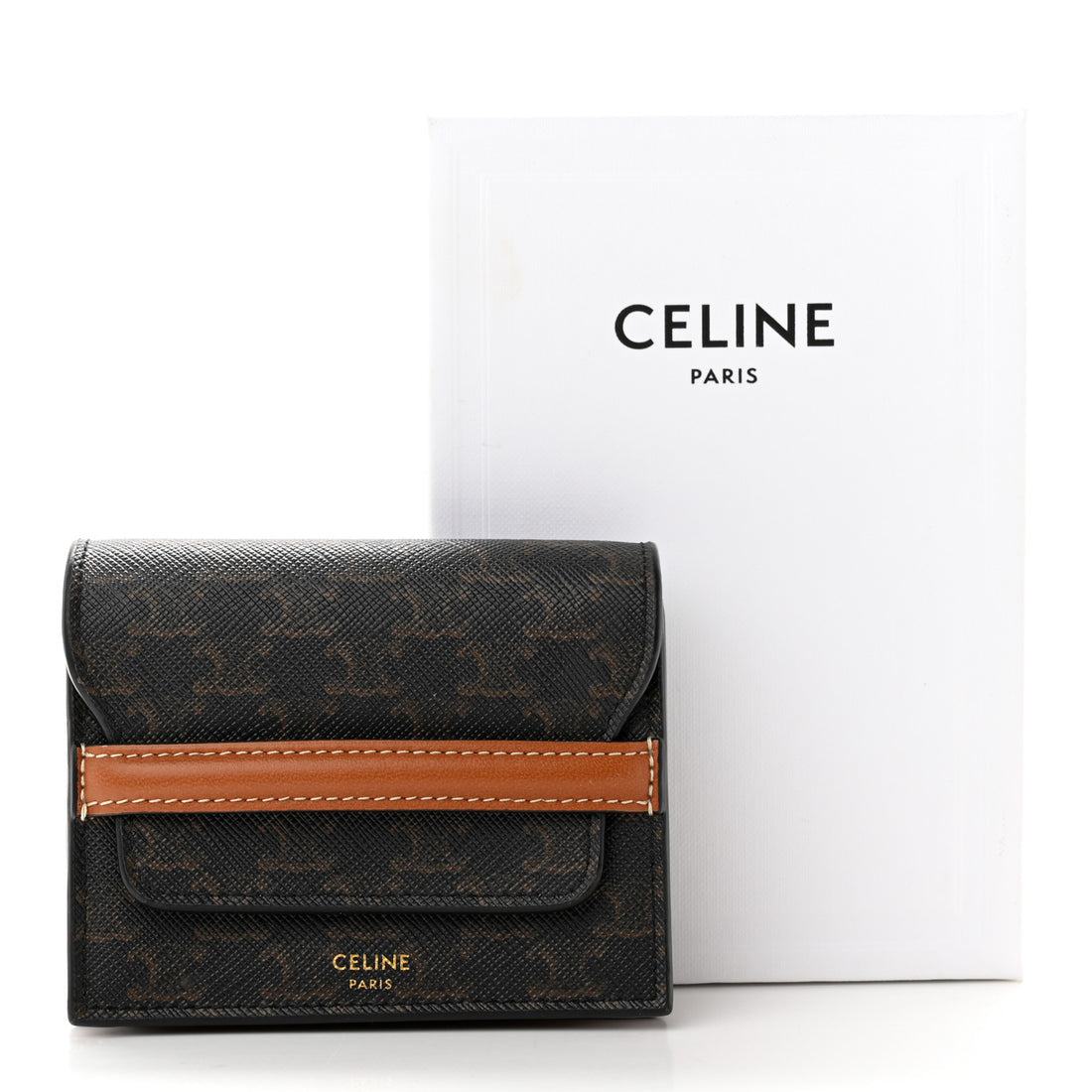 Celine triomphe canvas business card holder