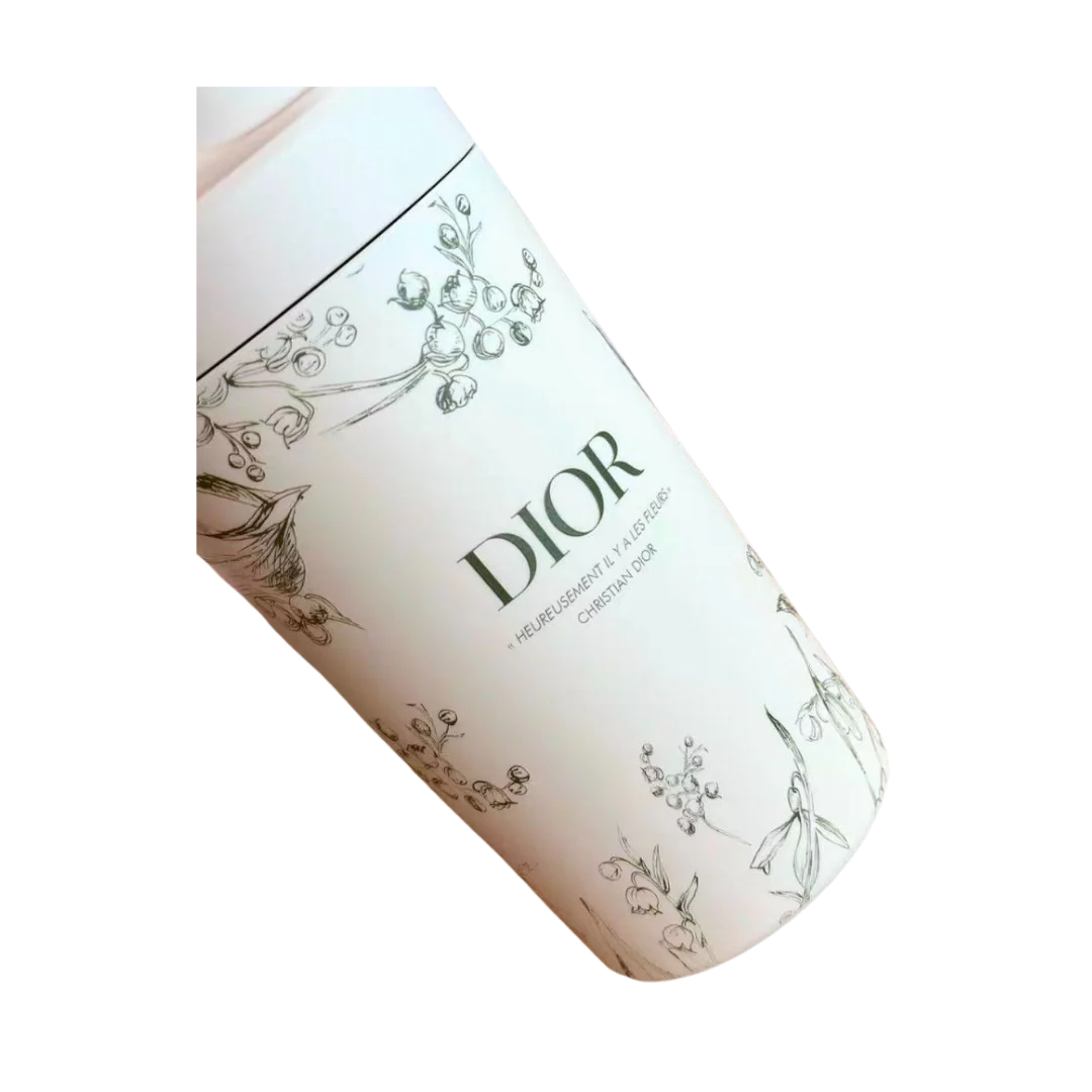 Dior Cream Floral Travel Mug