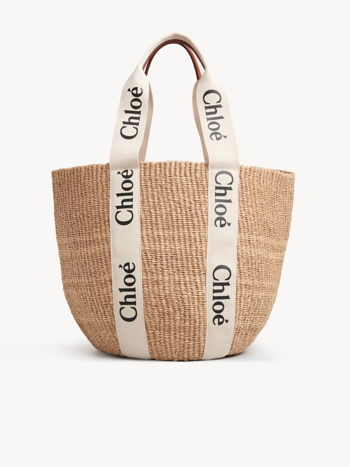 Chloe Large Woody Straw Basket Bag