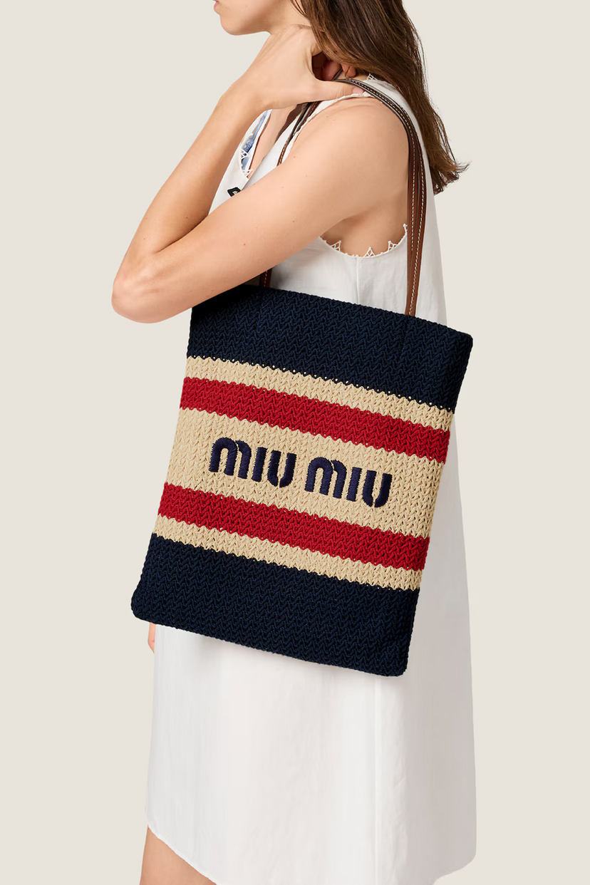 Miu Miu woven tote bag ready stock