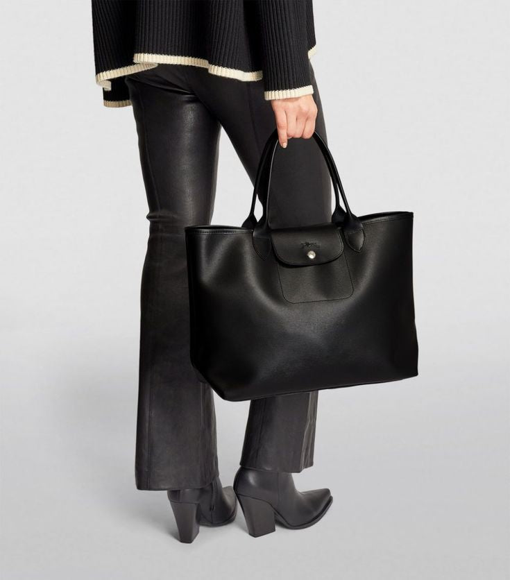 Longchamp Large City Leather Tote