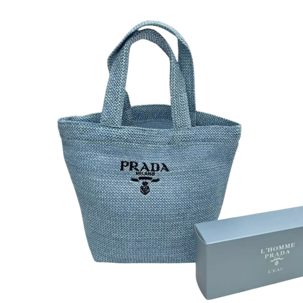 Prada raffia bag