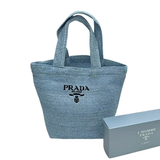 Prada raffia bag