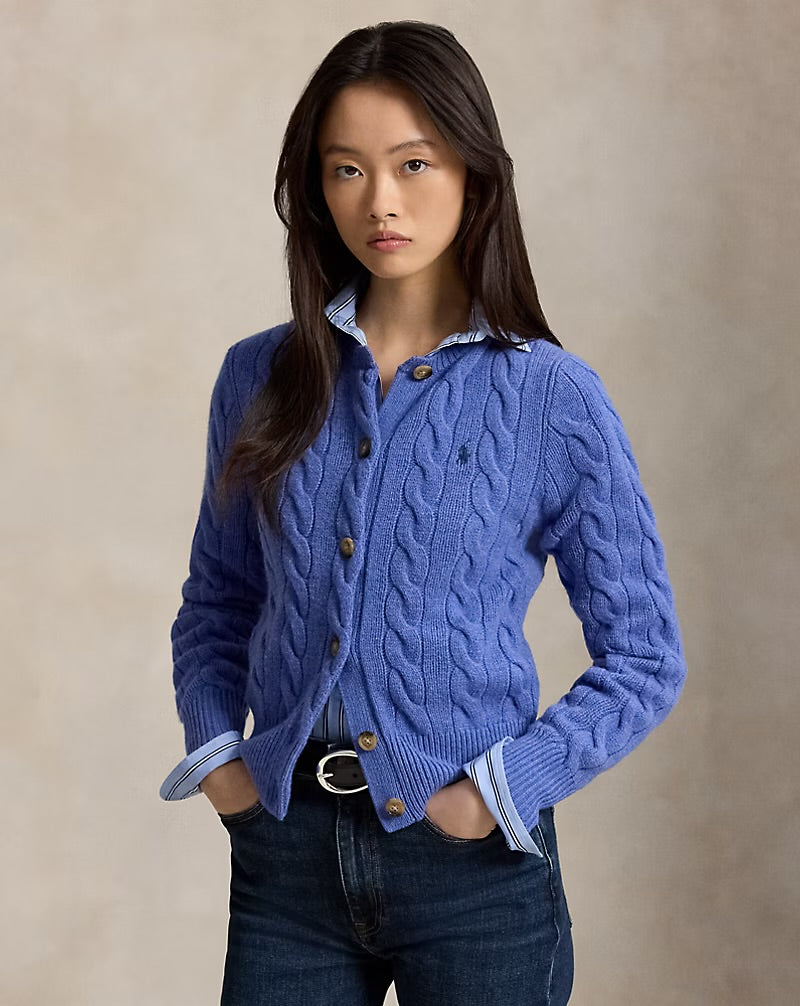 Ralph Lauren Cable-knit Wool Cashmere Cardigan
