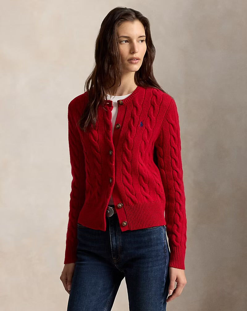 Ralph Lauren Cable-knit Wool Cashmere Cardigan