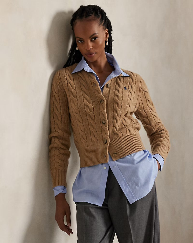 Ralph Lauren Cable-knit Wool Cashmere Cardigan