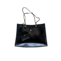Chanel Black MESH Tote Bag with Quilted card Pouch